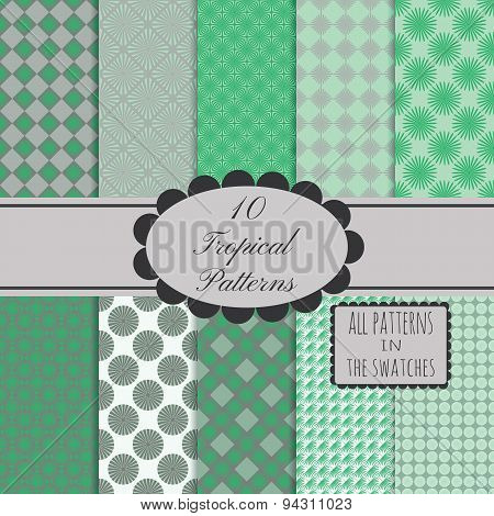 10 seamless patterns collection