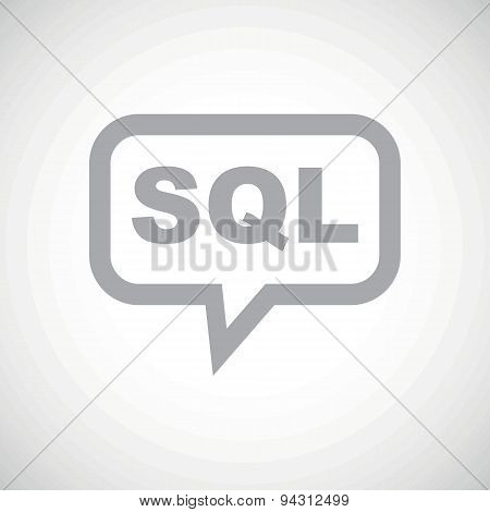 SQL grey message icon