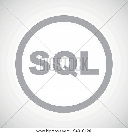 Grey SQL sign icon