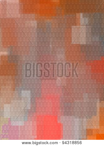 Geometrical Background With Anchor Ornament