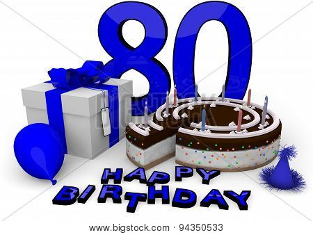 Happy Birthday In Blue