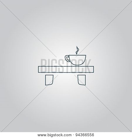 cup on the table icon