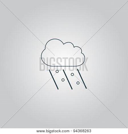 cloud it is raining and hail
