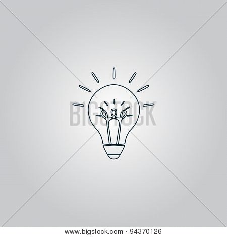Light bulb vector icon