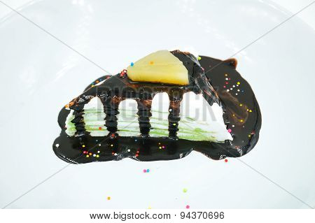 banana Chocolate Crepe cake