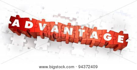 Advantage - White Word on Red Puzzles.