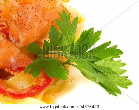 Pasta Collection - Tagliatelle With Salmon And Peppers