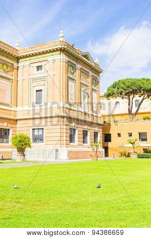View of the Vatican museum garden