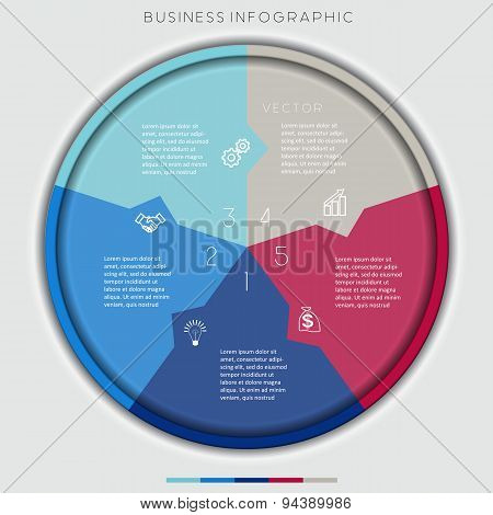 Multi-coloured Circle Numbered, Five Options