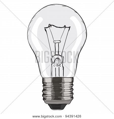 Hand-drawn light bulb.