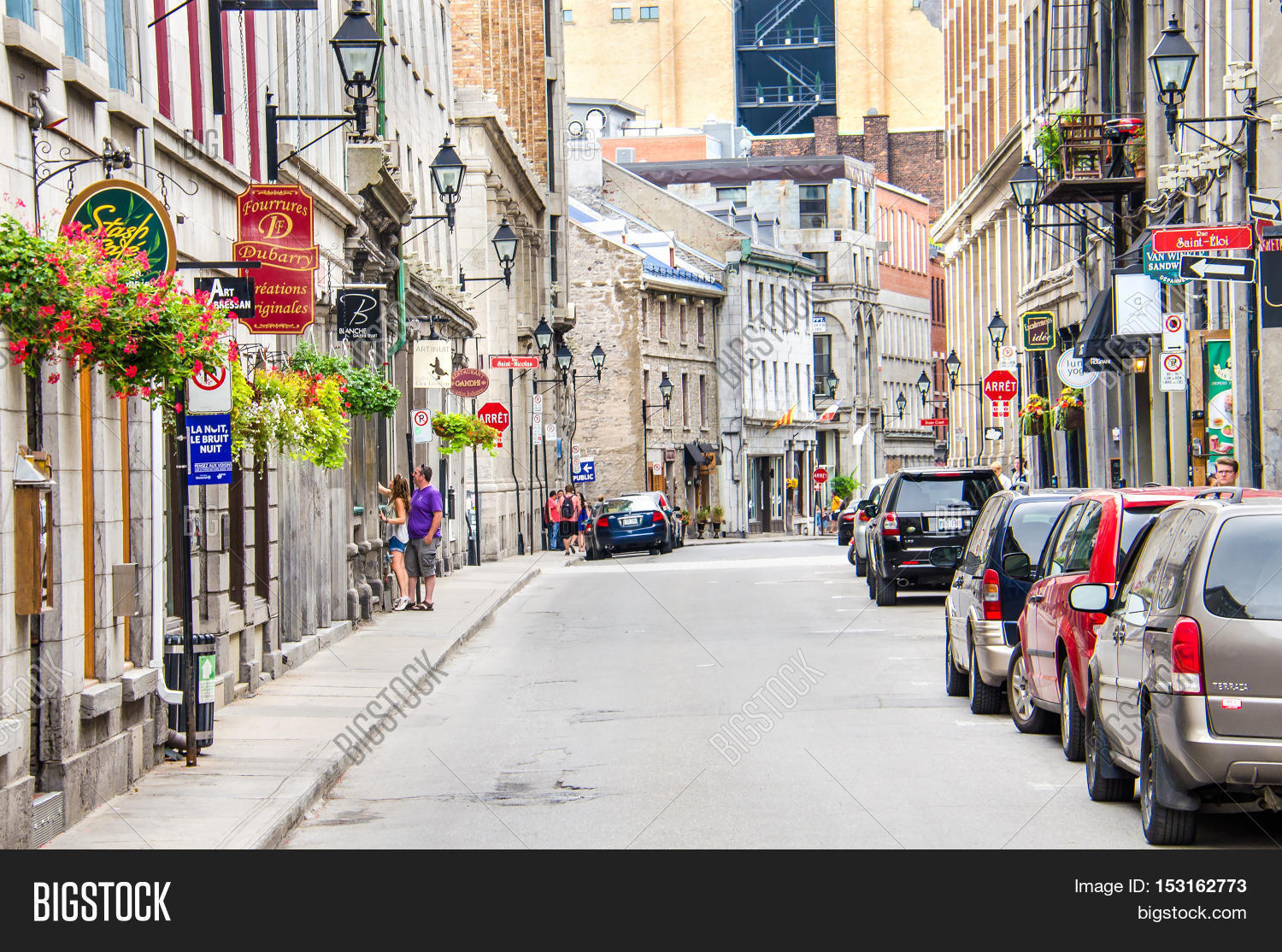 Montreal Canada Image Photo Free Trial Stock Montreal Canada July 26 2017 Old Town Street With European Style Architecture