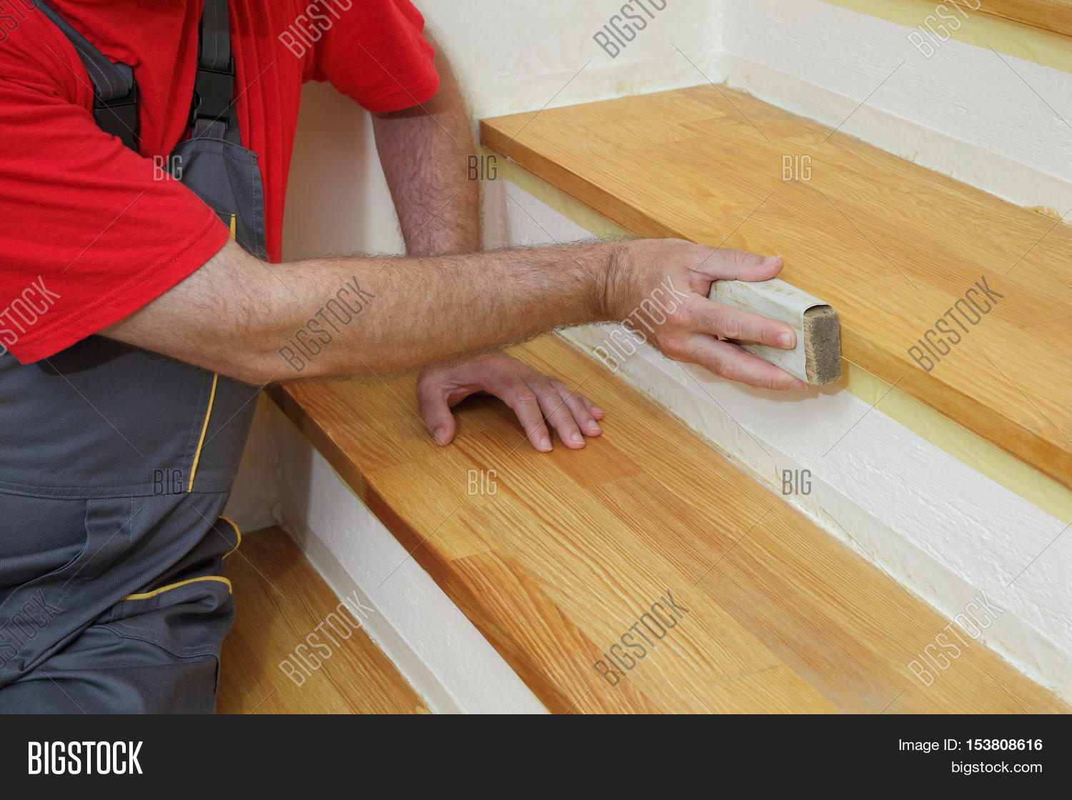 Wooden Stairs Sanding Image & Photo (Free Trial) Bigstock