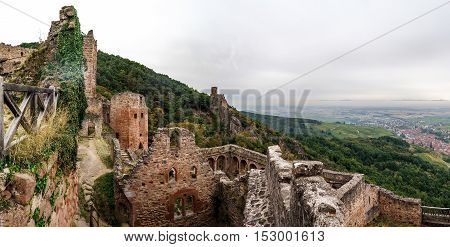 Majestic Medieval Castle  Saint-ulrich On The Top Of The Hill