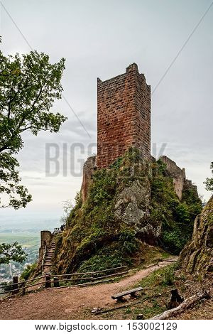 Majestic Medieval Castle  Saint-ulrich On The Top Of The Hill