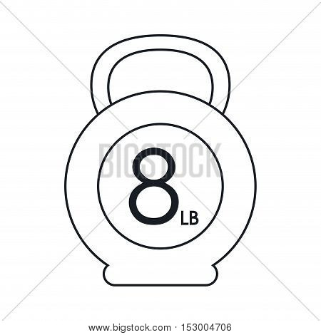 Dumbbell weight icon. Fitness gym sport and bodybuilding theme. Isolated design. Vector illustration