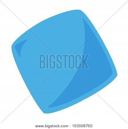 Colorful pillow isolated on white. Comfortable bed pillow isolated and vector bedding fabric pillow isolated. Textile cushion bedroom pillow isolated and softness feather sleep