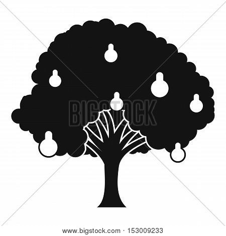 Pear tree with pears icon. Simple illustration of pear tree with pears vector icon for web
