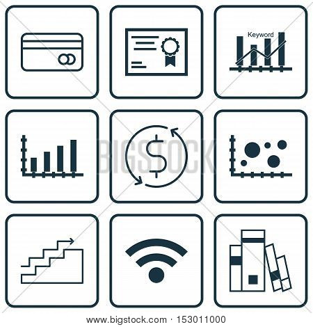 Set Of 9 Universal Editable Icons. Can Be Used For Web, Mobile And App Design. Includes Icons Such A
