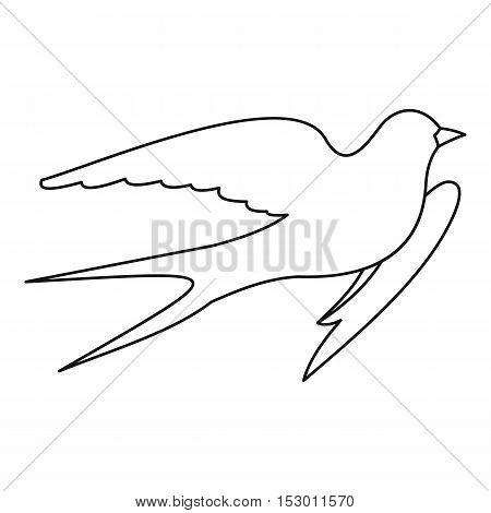 Swallow icon. Outline illustration of swallow vector icon for web