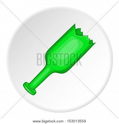 Broken bottle icon. Cartoon illustration of broken bottlevector icon for web
