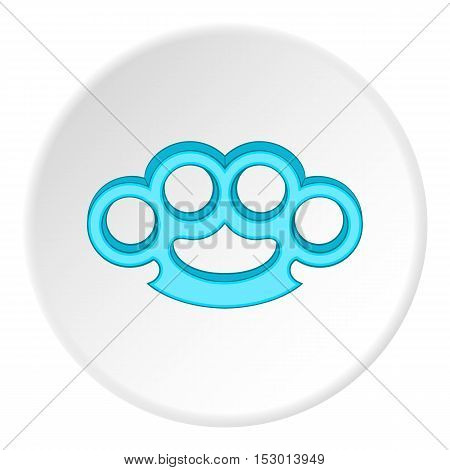 Brass knuckles icon. Flat illustration of brass knuckles vector icon for web