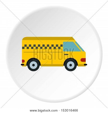 Minibus taxi icon. Flat illustration of minibus taxi vector icon for web