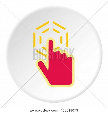 Cursor hand clicks icon. Flat illustration of cursor hand clicks vector icon for web