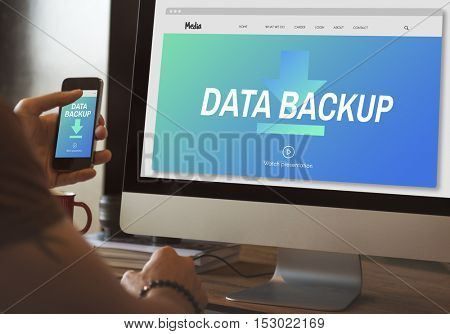 Data Storage Sync Technology Concept