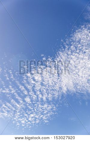Blue sky with clouds background and pattern