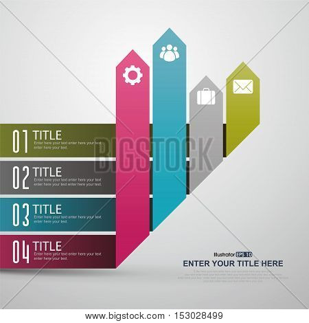 Growth infographics set. Template for diagram graph presentation and chart. Business concept parts steps or processes.