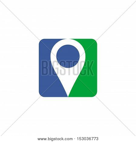 Pin locator logo design, logo design for map