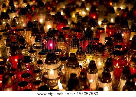 Candless in the cemetery, a Helloween background