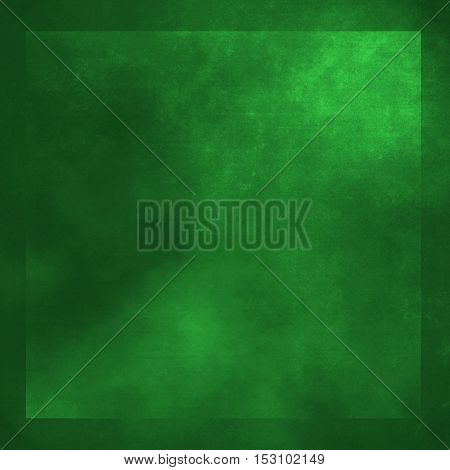 Square Grunge Olive Green Background With Weathered Stained Stee