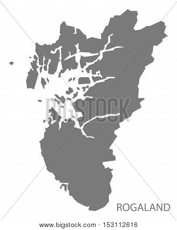 Rogaland Norway Map grey illustration high res
