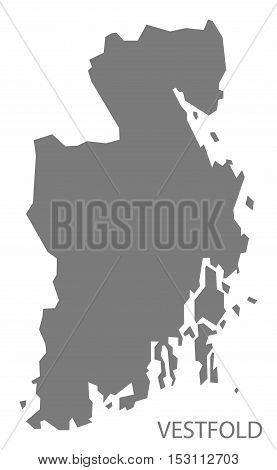 Vestfold Norway Map grey illustration high res