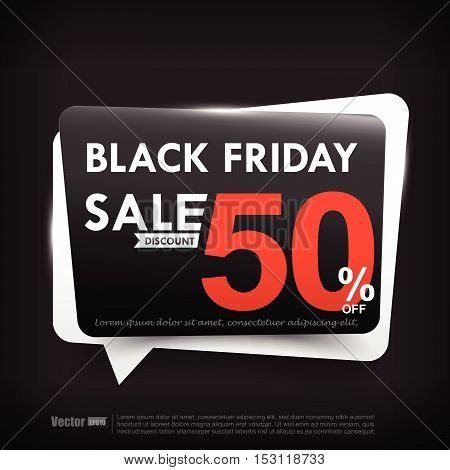 Collection of black friday web tag banner promotion sale discount style vector illustration eps10