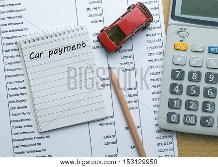 Planning Car payment , Finance concept, business