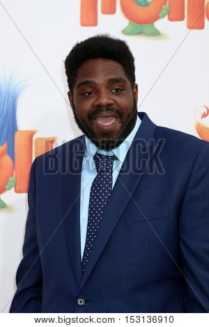 LOS ANGELES - OCT 23:  Ron Funches at the Trolls Premiere at Village Theater on October 23, 2016 in Westwood, CA