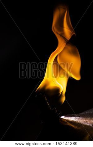 fire close up background in back yard