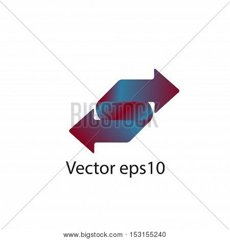 Colored arrows on a gray background. Vector stickers