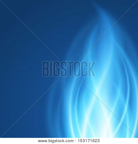 Abstract Fire Flame Light On Black Background Vector Illustration.