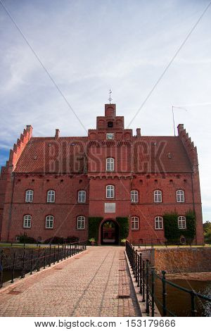 Beautiful Gisselfeld park palace and cloister, Denmark