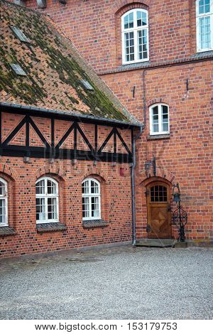 Beautiful Gisselfeld park palace and cloister, Denmark