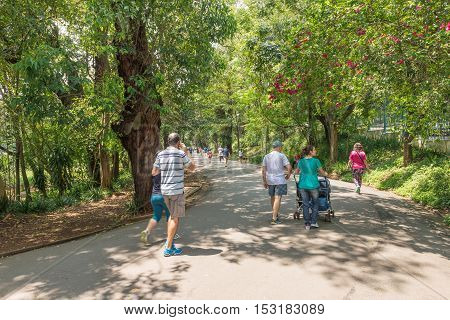 People Enjoying The Aclimacao Park In Sao Paulo