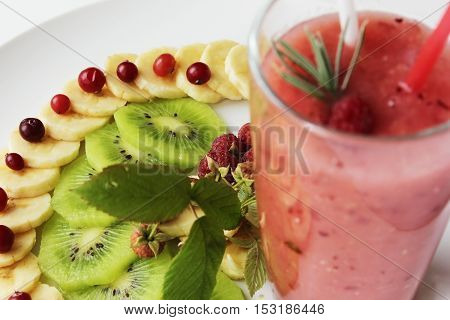 diet of watermelon smoothie banana and cranberry