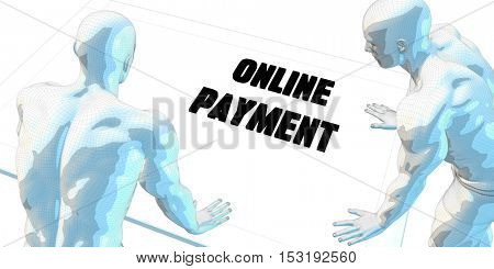 Online Payment Discussion and Business Meeting Concept Art 3D Illustration Render