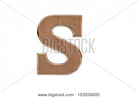 Chocolate Letter On White