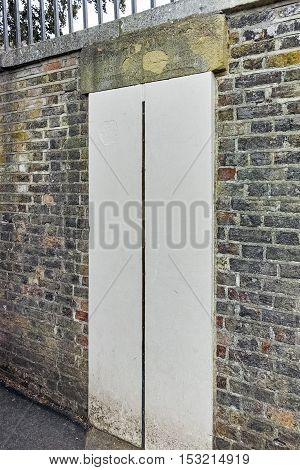 the prime meridian in Royal Observatory in Greenwich, London, England, Great Britain
