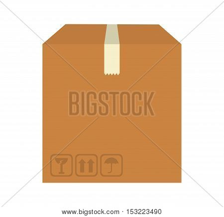carton box packing isolated icon vector illustration design