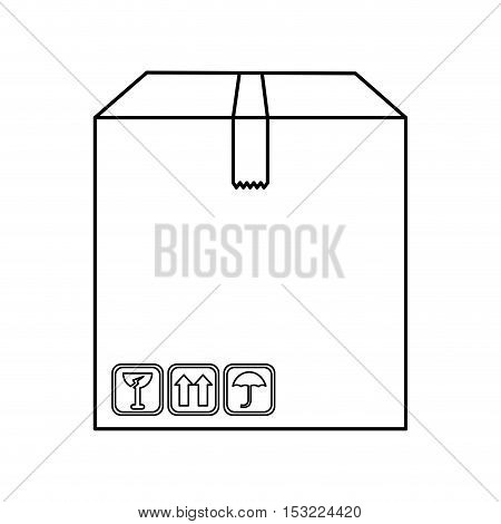 carton box packing isolated icon vector illustration design